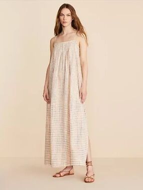 NWT Lou & Grey Loft Box Check Maxi Dress Medium